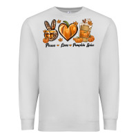 Dove Grey Peace Love Pumpkin Spice Premium Sweatshirt - texasbilliewilder