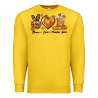Lemon Peace Love Pumpkin Spice Premium Sweatshirt - texasbilliewilder