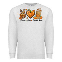 Oatmeal Heather Peace Love Pumpkin Spice Premium Sweatshirt - texasbilliewilder