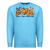 Ocean Blue Peace Love Pumpkin Spice Premium Sweatshirt - texasbilliewilder