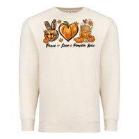 Sandshell Peace Love Pumpkin Spice Premium Sweatshirt - texasbilliewilder