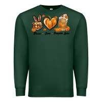 Sports Green Peace Love Pumpkin Spice Premium Sweatshirt - texasbilliewilder