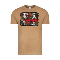 Vintage Camel Christmas red plaid background Vintage Tee - BarkalooDesign
