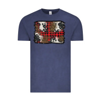 Vintage Denim Christmas red plaid background Vintage Tee - BarkalooDesign