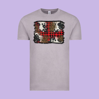 Christmas Red Plaid Background Vintage Tee Designed By Barkaloodesign