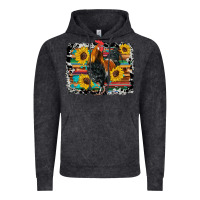Vintage Black western rooster coop animals sunflowers cowhide serape wooden Vintage Hoodie - Artiststas