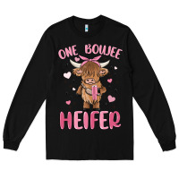 Black one boujee heifer Long Sleeve Tee - MaliasSmallBusiness