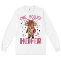 White one boujee heifer Long Sleeve Tee - MaliasSmallBusiness