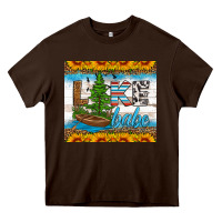 Chocolate Brown lake babe tumbler Heavy Core Tee - HRA Design Shop