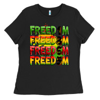 Black Freedom 1865 Ladies Tee - Zillion Design Studio