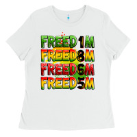 White Freedom 1865 Ladies Tee - Zillion Design Studio