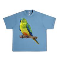 Pebble Blue Neophema Parrot Urban Heavy Tee - LillyAllenDesigns