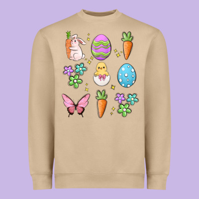 Easter Elementary Heavyweight Sweatshirt Designed By Maliassmallbusiness