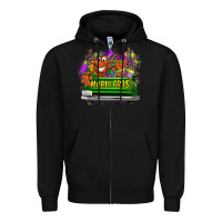 Black Mardi Gras truck Zipper Hoodie - LillyAllenDesigns