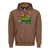 Chestnut Mardi Gras truck Zipper Hoodie - LillyAllenDesigns