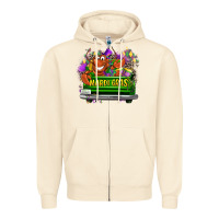 Sandshell Mardi Gras truck Zipper Hoodie - LillyAllenDesigns