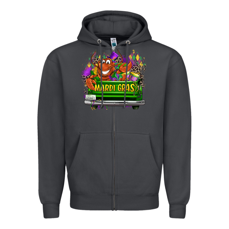 Mardi Gras Truck Zipper Hoodie by LillyAllenDesigns | Teevron