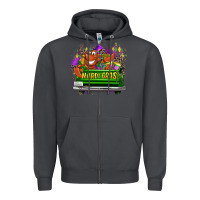 Smoke Mardi Gras truck Zipper Hoodie - LillyAllenDesigns