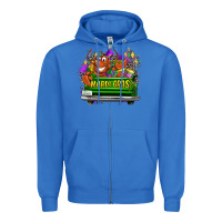 True Royal Mardi Gras truck Zipper Hoodie - LillyAllenDesigns