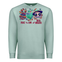Seafoam Peace love dia de los muertos Premium Sweatshirt - NancyCooperArtShop