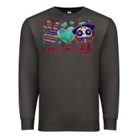 Smoke Peace love dia de los muertos Premium Sweatshirt - NancyCooperArtShop