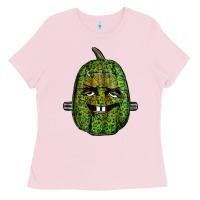 Bubblegum Pink leopard pumpkin frankestein Ladies Tee - RanaPortraitStore