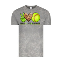 Cloud Rock peace love softball Vintage Tee - AdoDesignShop