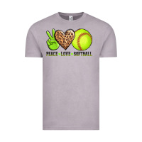 Vintage Zinc peace love softball Vintage Tee - AdoDesignShop