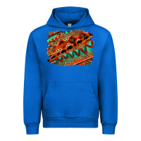 Cobalt western aztec background pattern Urban Hoodie - OliviaCreatesArt