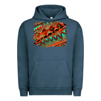 Pigment Midnight Navy western aztec background pattern Urban Hoodie - OliviaCreatesArt