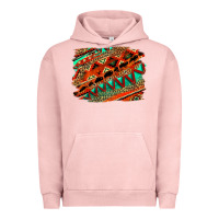 Pigment Salmon western aztec background pattern Urban Hoodie - OliviaCreatesArt