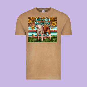Just A Girl Who Loves Pig Vintage Tee Designed By Lillyallendesigns
