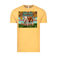 Vintage Mustard Just A Girl Who Loves Pig Vintage Tee - LillyAllenDesigns