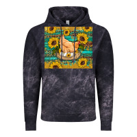 Cloud Black western farm chicken coop animals sunflowers leopard turquoise wooden Vintage Hoodie - Artiststas