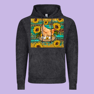 Western Farm Chicken Coop Animals Sunflowers Leopard Turquoise Wooden Vintage Hoodie Designed By Artiststas