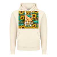 Vintage Artic western farm chicken coop animals sunflowers leopard turquoise wooden Vintage Hoodie - Artiststas