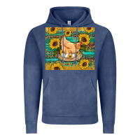 Vintage Denim western farm chicken coop animals sunflowers leopard turquoise wooden Vintage Hoodie - Artiststas
