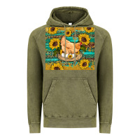 Vintage Olive western farm chicken coop animals sunflowers leopard turquoise wooden Vintage Hoodie - Artiststas