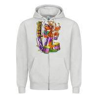 Mardi Gras Love Zipper Hoodie | Teevron