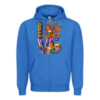 True Royal Mardi Gras love Zipper Hoodie - LillyAllenDesigns