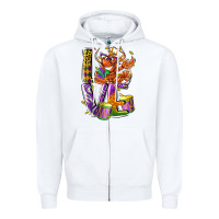 White Mardi Gras love Zipper Hoodie - LillyAllenDesigns