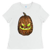 White watercolor leopard pumpkin Ladies Tee - RanaPortraitStore