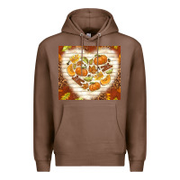 Chestnut fall heart with leopard Premium Hoodie - TumblerDesignByShophia