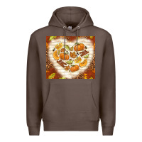 Coffee fall heart with leopard Premium Hoodie - TumblerDesignByShophia