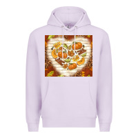 Lilac fall heart with leopard Premium Hoodie - TumblerDesignByShophia