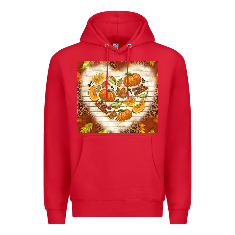 Fall Heart With Leopard Premium Hoodie by TumblerDesignByShophia | Teevron
