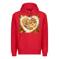 Red fall heart with leopard Premium Hoodie - TumblerDesignByShophia