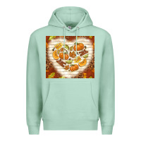 Seafoam fall heart with leopard Premium Hoodie - TumblerDesignByShophia