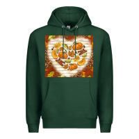 Sports Green fall heart with leopard Premium Hoodie - TumblerDesignByShophia