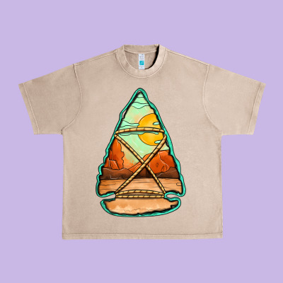 Western Desert Arrowhead Urban Heavy Tee Designed By Jasminsmagicworld